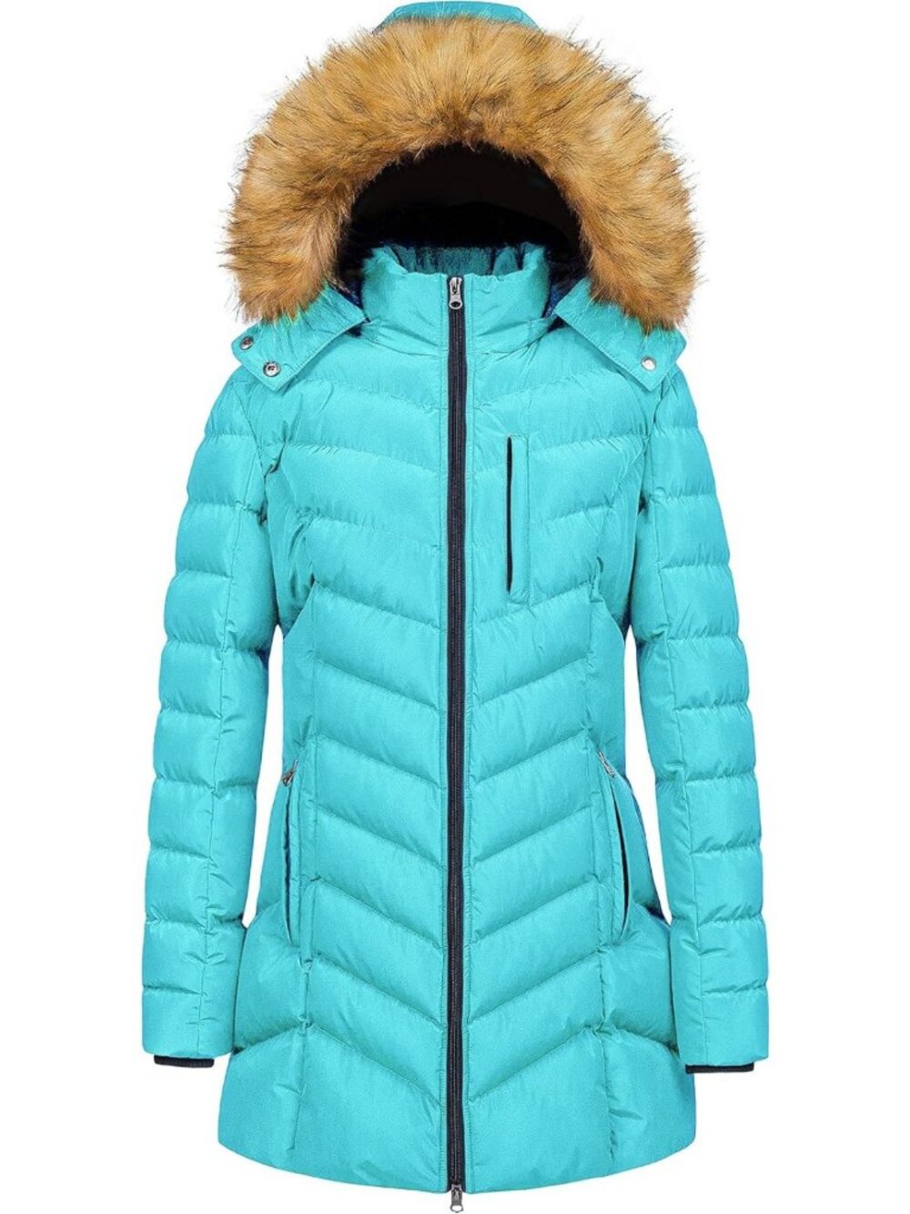 Cozy Waterproof Long Puffer Jacket with Hood | Women's Winter Parka Coat